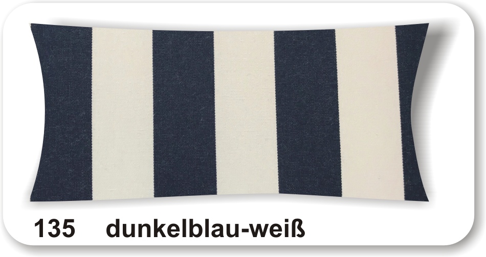 Polsterauflage Blockstreifen dunkelblau-weiß